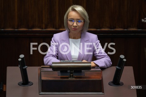  26.09.2025 WARSZAWA SEJM<br />
POSIEDZENIE SEJMU RP<br />
N/Z ANNA SOBOLAK<br />
FOT. MARCIN BANASZKIEWICZ / FOTONEWS  