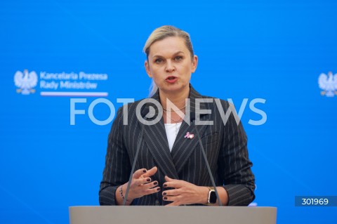  08.10.2025 WARSZAWA<br />
KONFERENCJA PO POSIEDZENIU RADY MINISTROW<br />
N/Z BARBARA NOWACKA<br />
 