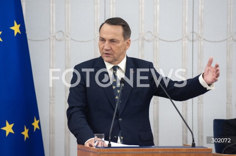  16.10.2025 WARSZAWA<br />
MINISTER SPRAW ZAGRANICZNYCH W SENACIE<br />
N/Z RADOSLAW SIKORSKI<br />
 
