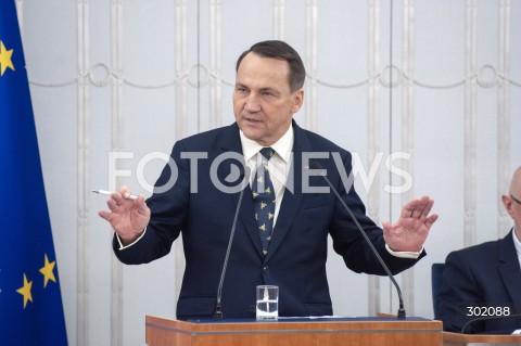  16.10.2025 WARSZAWA<br />
MINISTER SPRAW ZAGRANICZNYCH W SENACIE<br />
N/Z RADOSLAW SIKORSKI<br />
 