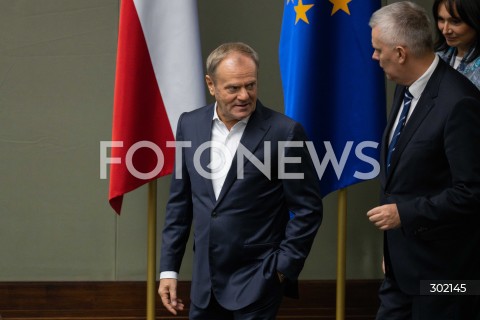  17.10.2025 WARSZAWA SEJM <br />
POSIEDZENIE SEJMU RP<br />
N/Z PREMIER DONALD TUSK TOMASZ SIEMONIAK<br />
FOT. MARCIN BANASZKIEWICZ / FOTONEWS  