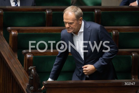  17.10.2025 WARSZAWA SEJM <br />
POSIEDZENIE SEJMU RP<br />
N/Z PREMIER DONALD TUSK<br />
FOT. MARCIN BANASZKIEWICZ / FOTONEWS  