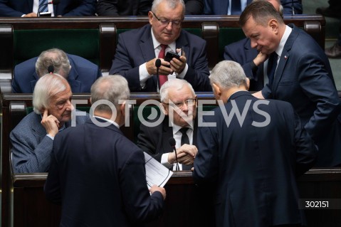  17.10.2025 WARSZAWA SEJM <br />
POSIEDZENIE SEJMU RP<br />
N/Z JAROSLAW KACZYNSKI MARIUSZ BLASZCZAK MAREK SUSKI RYSZARD TERLECKI<br />
FOT. MARCIN BANASZKIEWICZ / FOTONEWS  