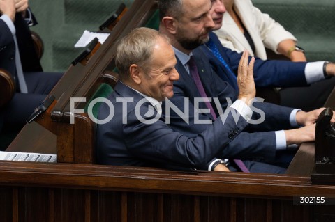  17.10.2025 WARSZAWA SEJM <br />
POSIEDZENIE SEJMU RP<br />
N/Z PREMIER DONALD TUSK<br />
FOT. MARCIN BANASZKIEWICZ / FOTONEWS  