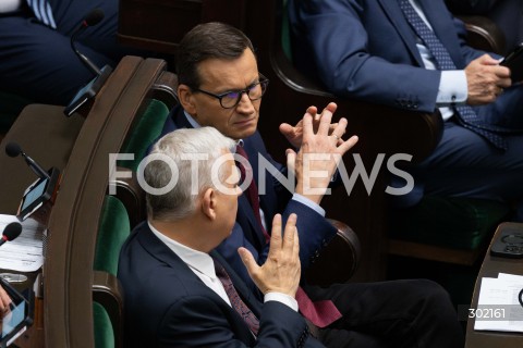  17.10.2025 WARSZAWA SEJM <br />
POSIEDZENIE SEJMU RP<br />
N/Z MAREK SUSKI MATEUSZ MORAWIECKI<br />
FOT. MARCIN BANASZKIEWICZ / FOTONEWS  