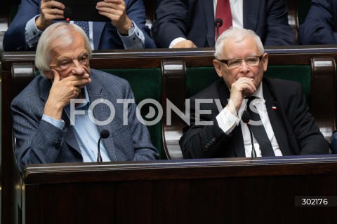  17.10.2025 WARSZAWA SEJM <br />
POSIEDZENIE SEJMU RP<br />
N/Z RYSZARD TERLECKI JAROSLAW KACZYNSKI<br />
FOT. MARCIN BANASZKIEWICZ / FOTONEWS  