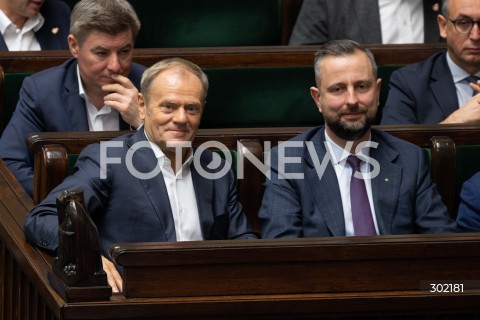  17.10.2025 WARSZAWA SEJM <br />
POSIEDZENIE SEJMU RP<br />
N/Z DONALD TUSK WLADYSLAW KOSINIAK KAMYSZ JAN GRABIEC<br />
FOT. MARCIN BANASZKIEWICZ / FOTONEWS  
