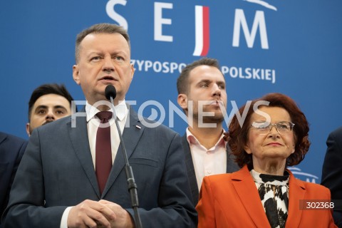 Konferencja prasowa polityków Prawa i Sprawiedliwości w Warszawie