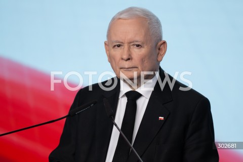 Oświadczenie prezesa PiS Jarosława Kaczyńskiego w Warszawie