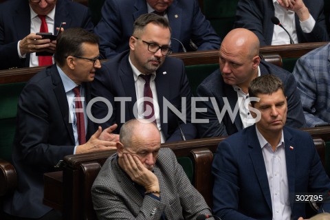  07.11.2025 WARSZAWA SEJM <br />
POSIEDZENIE SEJMU RP<br />
N/Z MATEUSZ MORAWIECKI MARCIN HORALA SZYMON SZYNKOWSKI VEL SEK<br />
 