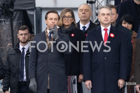  WARSZAWA 11.11.2025<br />
OBCHODY NARODOWEGO SWIETA NIEPODLEGLOSCI W WARSZAWIE<br />
NZ. KRZYSTOF BOSAK MAGDALENA BIEJAT KRZYSZTOF GAWKOWSKI<br />
FOT. ANTONI BYSZEWSKI/FOTONEWS 
