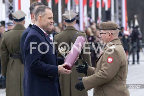  WARSZAWA 11.11.2025<br />
OBCHODY NARODOWEGO SWIETA NIEPODLEGLOSCI W WARSZAWIE<br />
NZ. PREZYDENT RP KAROL NAWROCKI<br />
FOT. ANTONI BYSZEWSKI/FOTONEWS 