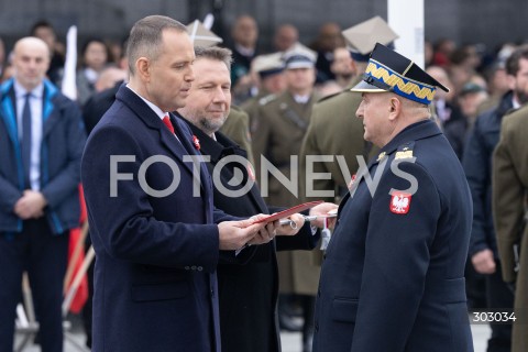  WARSZAWA 11.11.2025<br />
OBCHODY NARODOWEGO SWIETA NIEPODLEGLOSCI W WARSZAWIE<br />
NZ. PREZYDENT RP KAROL NAWROCKI<br />
FOT. ANTONI BYSZEWSKI/FOTONEWS 