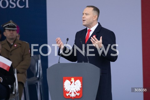  WARSZAWA 11.11.2025<br />
OBCHODY NARODOWEGO SWIETA NIEPODLEGLOSCI W WARSZAWIE<br />
NZ. PREZYDENT RP KAROL NAWROCKI<br />
FOT. ANTONI BYSZEWSKI/FOTONEWS 