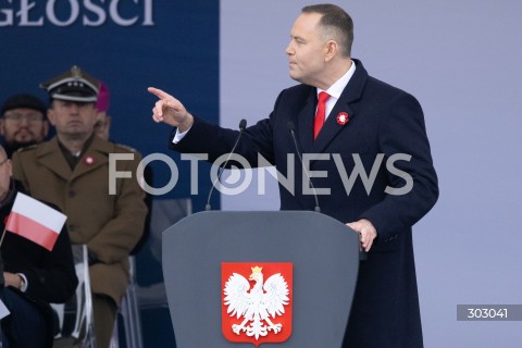  WARSZAWA 11.11.2025<br />
OBCHODY NARODOWEGO SWIETA NIEPODLEGLOSCI W WARSZAWIE<br />
NZ. PREZYDENT RP KAROL NAWROCKI<br />
FOT. ANTONI BYSZEWSKI/FOTONEWS 