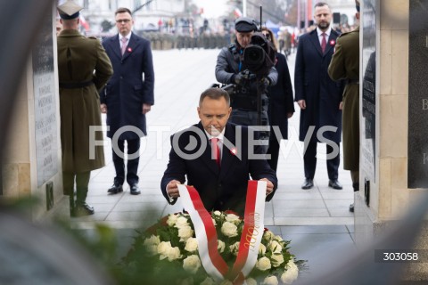  WARSZAWA 11.11.2025<br />
OBCHODY NARODOWEGO SWIETA NIEPODLEGLOSCI W WARSZAWIE<br />
NZ. PREZYDENT RP KAROL NAWROCKI<br />
FOT. ANTONI BYSZEWSKI/FOTONEWS 