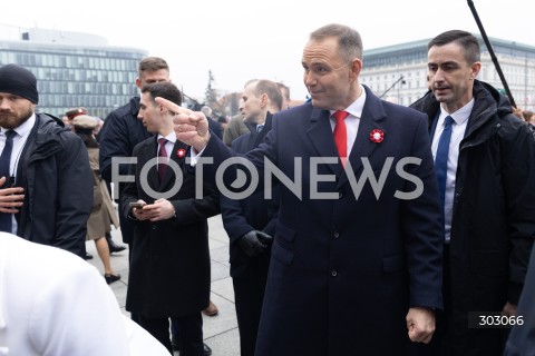  WARSZAWA 11.11.2025<br />
OBCHODY NARODOWEGO SWIETA NIEPODLEGLOSCI W WARSZAWIE<br />
NZ. PREZYDENT RP KAROL NAWROCKI<br />
FOT. ANTONI BYSZEWSKI/FOTONEWS 
