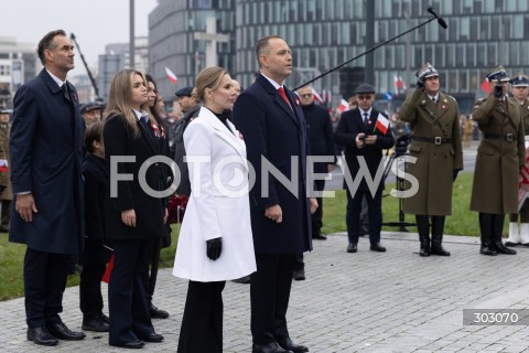  WARSZAWA 11.11.2025<br />
OBCHODY NARODOWEGO SWIETA NIEPODLEGLOSCI W WARSZAWIE<br />
NZ. MARTA NAWROCKA PREZYDENT RP KAROL NAWROCKI<br />
FOT. ANTONI BYSZEWSKI/FOTONEWS 