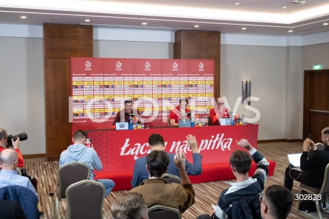 Konferencja prasowa reprezentacji Polski piłkarzy w Warszawie