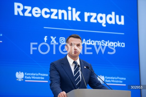  12.11.2025 WARSZAWA<br />
KONFERENCJA PO POSIEDZENIU RADY MINISTROW<br />
N/Z ADAM SZLAPKA<br />
 