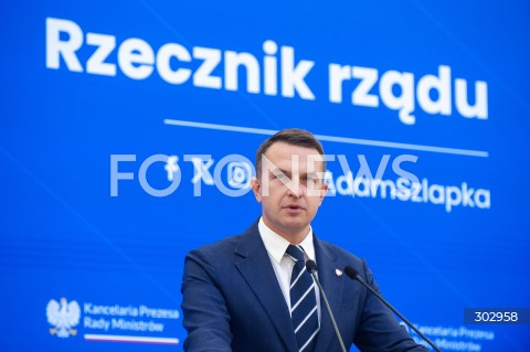  12.11.2025 WARSZAWA<br />
KONFERENCJA PO POSIEDZENIU RADY MINISTROW<br />
N/Z ADAM SZLAPKA<br />
 