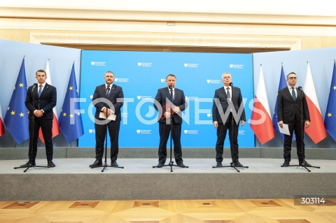 Konferencja w Kancelarii Premiera w Warszawie