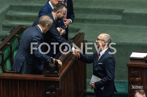  18.11.2025 WARSZAWA SEJM <br />
POSIEDZENIE SEJMU<br />
N/Z WLODZIMIERZ CZARZASTY WLADYSLAW KOSINIAK KAMYSZ PREMIER DONALD TUSK<br />
 