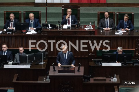  18.11.2025 WARSZAWA SEJM <br />
POSIEDZENIE SEJMU<br />
N/Z PREMIER DONALD TUSK WLODZIMIERZ CZARZASTY<br />
 