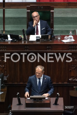  18.11.2025 WARSZAWA SEJM <br />
POSIEDZENIE SEJMU<br />
N/Z PREMIER DONALD TUSK WLODZIMIERZ CZARZASTY<br />
 