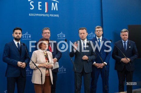  19.11.2025 WARSZAWA SEJM <br />
DZIEN W SEJMIE<br />
N/Z MARIUSZ BLASZCZAK MICHAL WOJCIK MARCIN WARCHOL MARIA KUROWSKA NORBERT KACZMARCZYK MICHAL KOWALSKI<br />
 