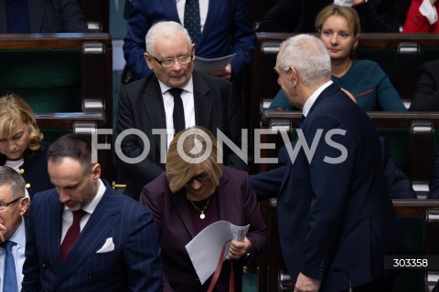  21.11.2025 WARSZAWA SEJM <br />
POSIEDZENIE SEJMU RP<br />
N/Z JAROSLAW KACZYNSKI JACEK SASIN<br />
FOT. MARCIN BANASZKIEWICZ / FOTONEWS  