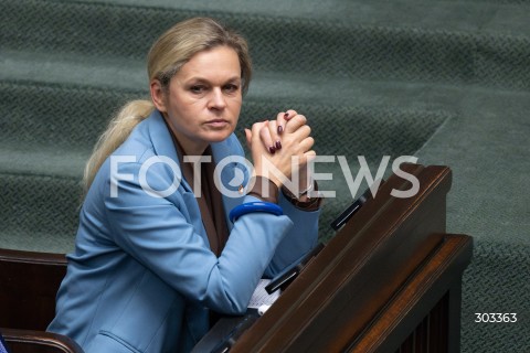  21.11.2025 WARSZAWA SEJM <br />
POSIEDZENIE SEJMU RP<br />
N/Z BARBARA NOWACKA<br />
FOT. MARCIN BANASZKIEWICZ / FOTONEWS  