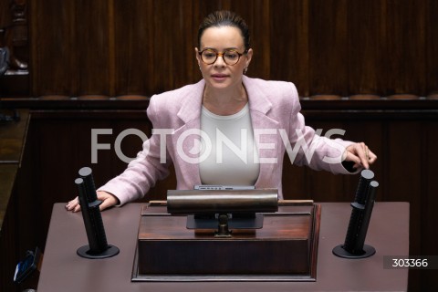  21.11.2025 WARSZAWA SEJM <br />
POSIEDZENIE SEJMU RP<br />
N/Z ALEKSANDRA LEO<br />
FOT. MARCIN BANASZKIEWICZ / FOTONEWS  