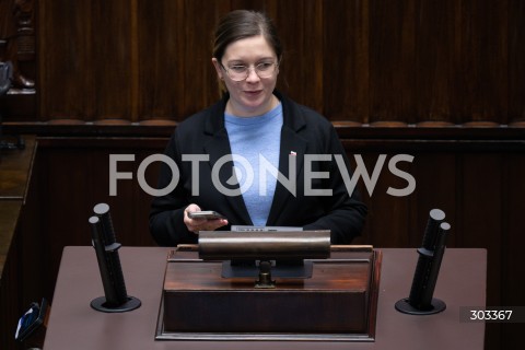  21.11.2025 WARSZAWA SEJM <br />
POSIEDZENIE SEJMU RP<br />
N/Z PAULINA MATYSIAK<br />
FOT. MARCIN BANASZKIEWICZ / FOTONEWS  