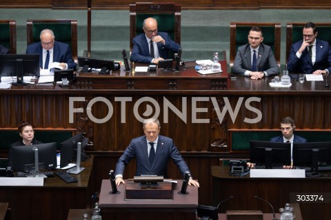  21.11.2025 WARSZAWA SEJM <br />
POSIEDZENIE SEJMU RP<br />
N/Z PREMIER DONALD TUSK<br />
FOT. MARCIN BANASZKIEWICZ / FOTONEWS  
