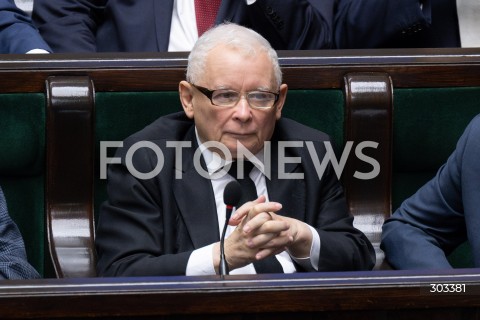  21.11.2025 WARSZAWA SEJM <br />
POSIEDZENIE SEJMU RP<br />
N/Z JAROSLAW KACZYNSKI<br />
FOT. MARCIN BANASZKIEWICZ / FOTONEWS  