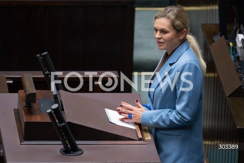  21.11.2025 WARSZAWA SEJM <br />
POSIEDZENIE SEJMU RP<br />
N/Z BARBARA NOWACKA<br />
FOT. MARCIN BANASZKIEWICZ / FOTONEWS  