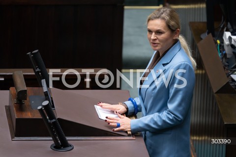  21.11.2025 WARSZAWA SEJM <br />
POSIEDZENIE SEJMU RP<br />
N/Z BARBARA NOWACKA<br />
FOT. MARCIN BANASZKIEWICZ / FOTONEWS  