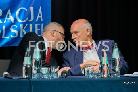  22.11.2025 JABLONNA<br />
DEBATA HISTORYCZNA KONFEDERACJI KORONY POLSKIEJ<br />
N/Z GRZEGORZ BRAUN JANUSZ KORWIN MIKKE<br />
FOT. MARCIN BANASZKIEWICZ / FOTONEWS  