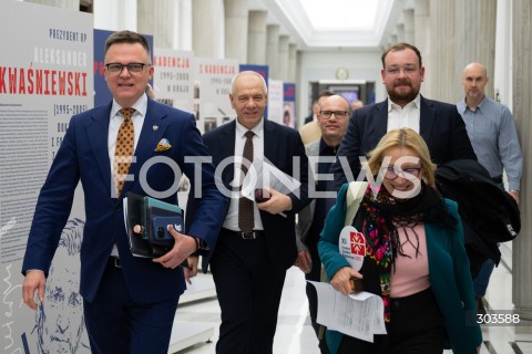  04.12.2025 WARSZAWA<br />
POSIEDZENIE SEJMU RP<br />
N/Z SZYMON HOLOWNIA JACEK SASIN SEBASTIAN LUKASZEWICZ JOANNA WICHA<br />
 