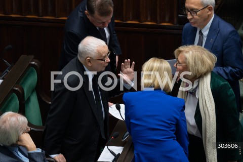  04.12.2025 WARSZAWA<br />
POSIEDZENIE SEJMU RP<br />
N/Z JAROSLAW KACZYNSKI MARZENA ANNA MICHALEK<br />
 