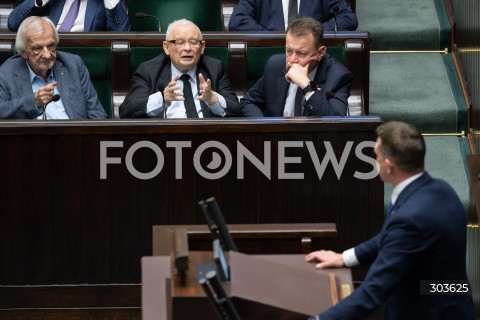  04.12.2025 WARSZAWA<br />
POSIEDZENIE SEJMU RP<br />
N/Z JAROSLAW KACZYNSKI ADAM SZLAPKA MARIUSZ BLASZCZAK<br />
 