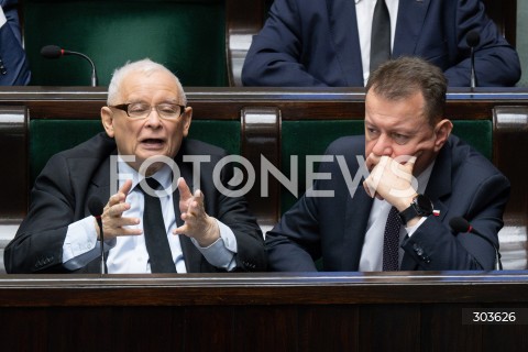  04.12.2025 WARSZAWA<br />
POSIEDZENIE SEJMU RP<br />
N/Z JAROSLAW KACZYNSKI MARIUSZ BLASZCZAK<br />
 