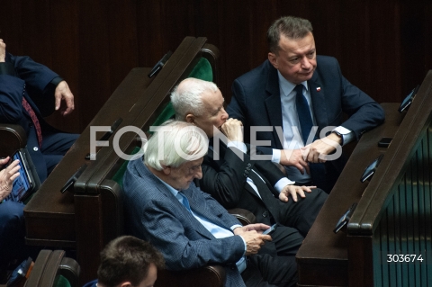  05.12.2025 WARSZAWA SEJM <br />
0512 POSIEDZENIE SEJMU<br />
N/Z JAROSLAW KACZYNSKI MARIUSZ BLASZCZAK <br />
 