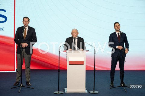  08.12.2025 WARSZAWA<br />KONFERENCJA PRAWA I SPRAWIEDLIWOSCI<br />N/Z JAROSLAW KACZYNSKI PATRYK JAKI TOBIASZ BOCHENSKI<br /> 