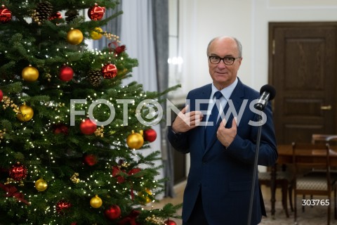  08.12.2025 WARSZAWA<br />BETLEJEMSKIE SWIATLO POKOJU W SEJMIE<br />N/Z MARSZALEK WLODZIMIERZ CZARZASTY<br /> 