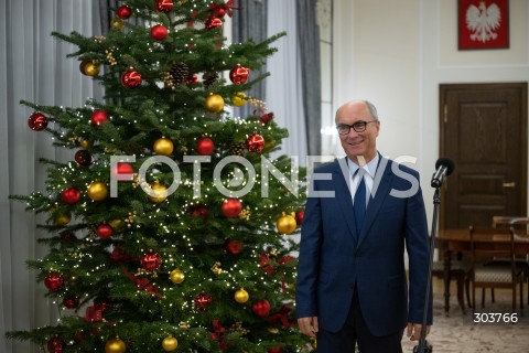  08.12.2025 WARSZAWA<br />BETLEJEMSKIE SWIATLO POKOJU W SEJMIE<br />N/Z MARSZALEK WLODZIMIERZ CZARZASTY<br /> 