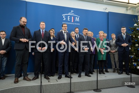  19.12.2025 WARSZAWA SEJM <br />DZIEN W SEJMIE<br />N/Z MATEUSZ MORAWIECKI MICHAL DWORCZYK PIOTR MULLER  POSLOWIE PIS<br /> 