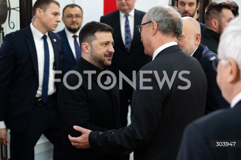  19.12.2025 WARSZAWA SEJM <br />DZIEN W SEJMIE<br />N/Z WOLODYMYR ZELENSKI WLODZIMIERZ CZARZASTY<br /> 