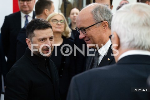  19.12.2025 WARSZAWA SEJM <br />DZIEN W SEJMIE<br />N/Z WOLODYMYR ZELENSKI WLODZIMIERZ CZARZASTY<br /> 